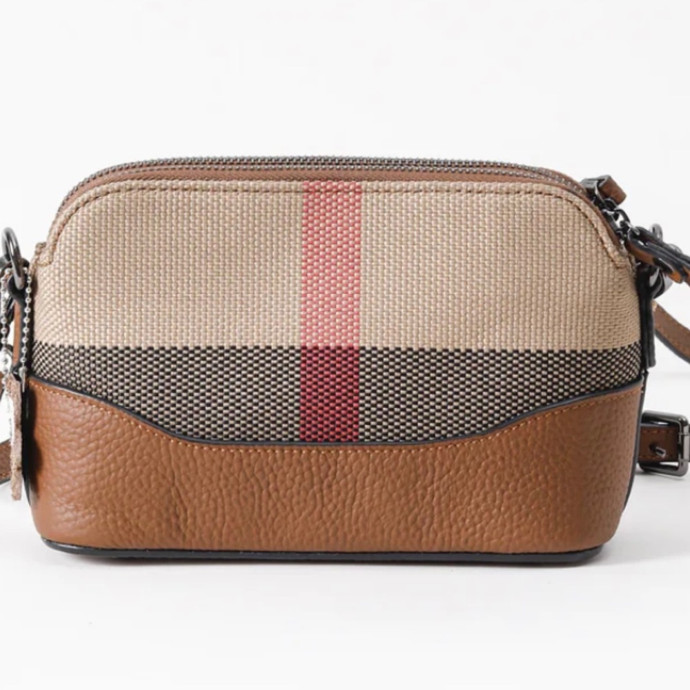 Checkered mini shoulder bag